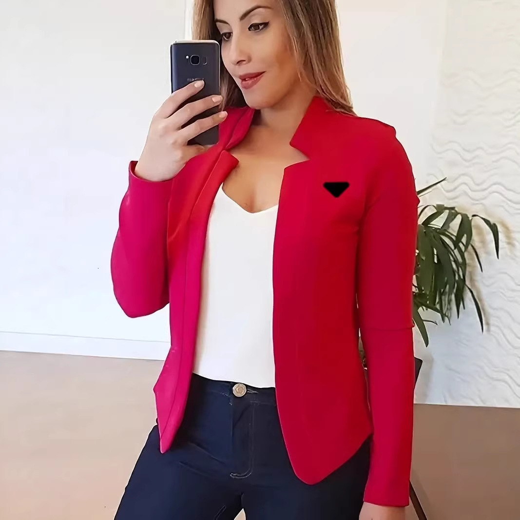 Women's Thin White Blazer Summer Autumn Slim Fit Long Sleeve Open Stitch Office Coat Tops Black Ladies Fashion Outwear Long-Sleeve Blazer Jacket - view 4