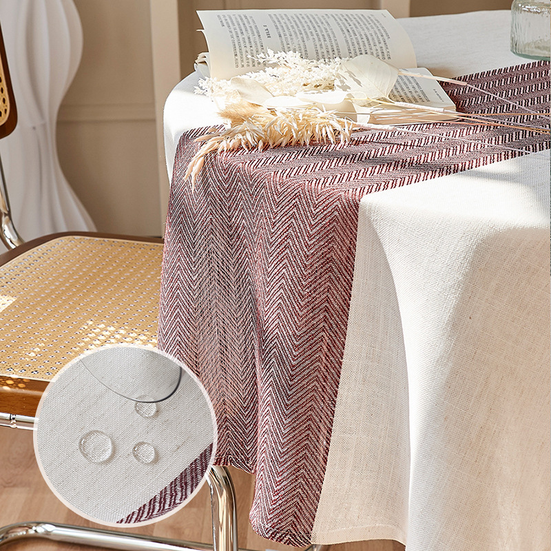 YL-38872 Custom Nordic-style rectangular tablecloth waterproof, dustproof, and wear-resistant; suitable for dining tables and coffee tables.