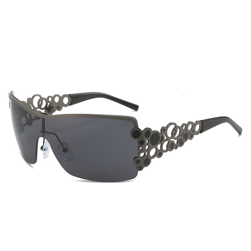 Praising The New Sunglasses, Unique Polka Dot Circle Half-Frame Glasses, Trendy Fashion Sunglasses For Women On Instagram - view 5