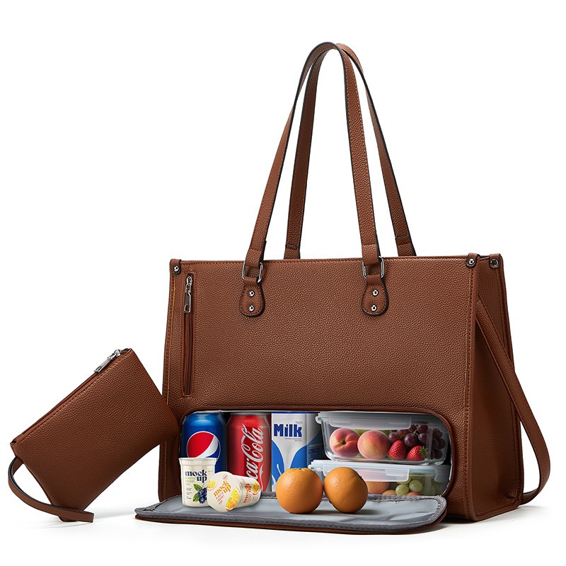 2026 New Women Large Capacity Work Tote Bag Laptop Briefcase Shoulder Purse Trendy Office Handbag Multifunction Computer Top Handle Bag