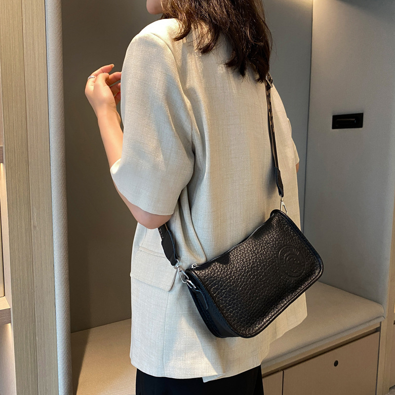 New Women Genuine Leather Shell Shoulder Bag Large Capacity Crossbody Purse Trendy Lady Handbag Casual Single Shoulder Messenger Bag