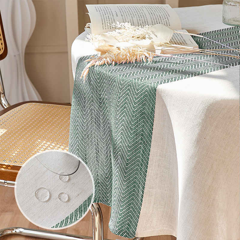 YL-38872 Custom Nordic-style rectangular tablecloth waterproof, dustproof, and wear-resistant; suitable for dining tables and coffee tables.