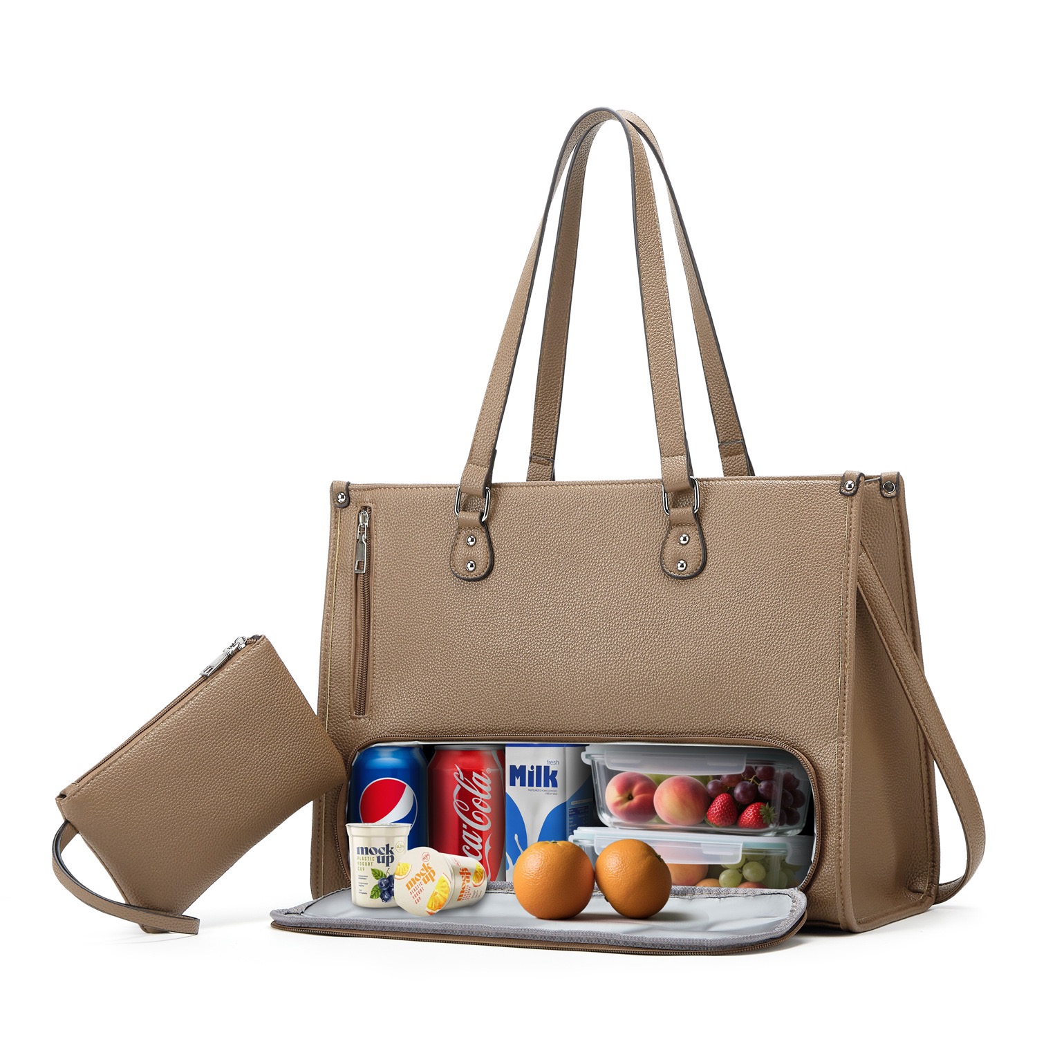 2026 New Women Large Capacity Work Tote Bag Laptop Briefcase Shoulder Purse Trendy Office Handbag Multifunction Computer Top Handle Bag
