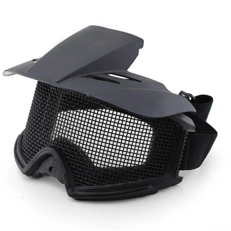 Tactical Steel Mesh Goggles Anti-Impact Eye Protection for Airsoft CS Wargame Hunting Shooting Game Tactical Lightweight Eyewear