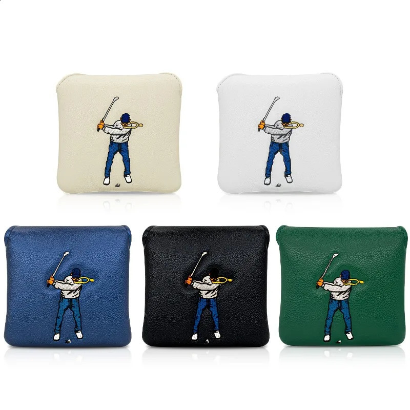 Golf silhouette square push head cover durable synthetic material multiple color options golf accessories 260629BJ