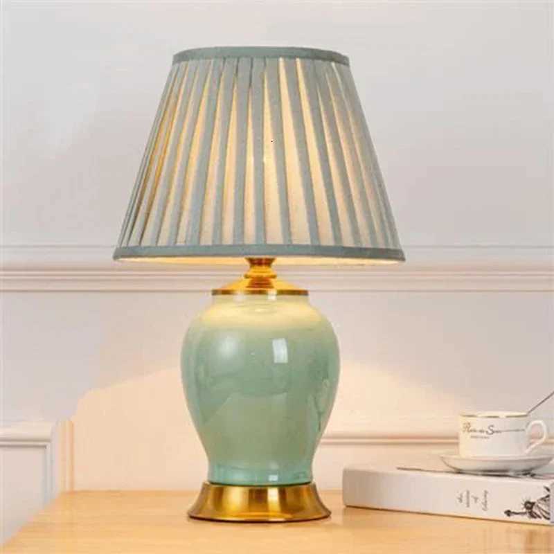 Lamp GISELLE Table Contemporary ceramics American style Living Room Bedroom Bedside Desk Light Hotel engineering Decorative X260629