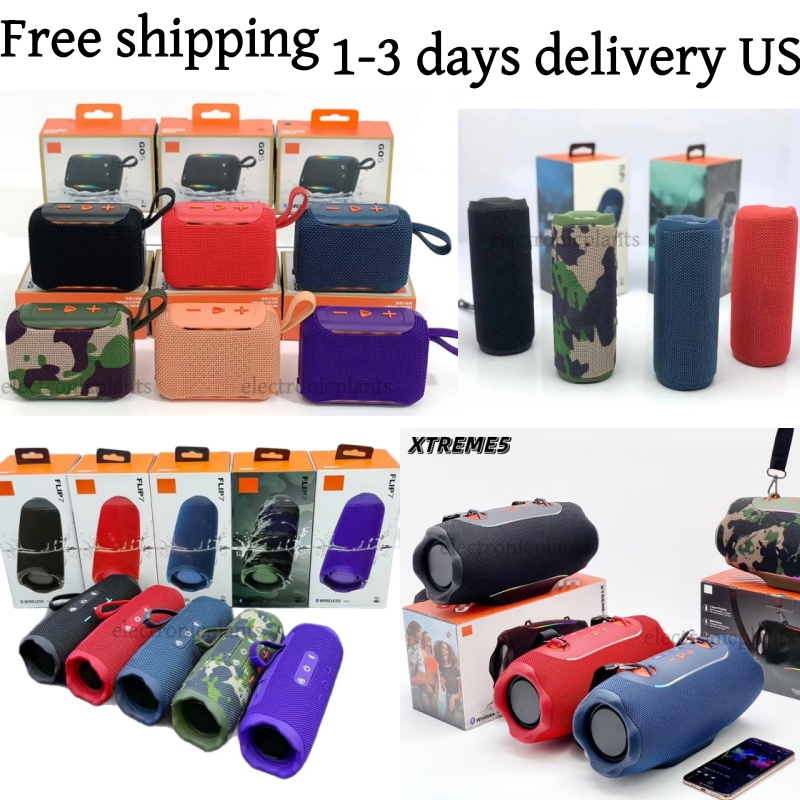 All portable Speaker Flip 6 7 Portable Bluetooth Speaker Clip 5 GO5 Xtreme5 speaker Series LED Light Speakers Portable Mini Free Shipping With box