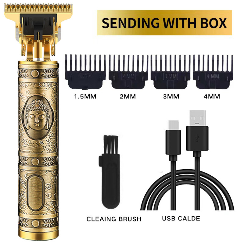 Professional Men Hair Cutting Machine Beard Barber Hair Cut Electric Hair Clippers USB Rechargeable Shaver Beard Trimmer Clipper