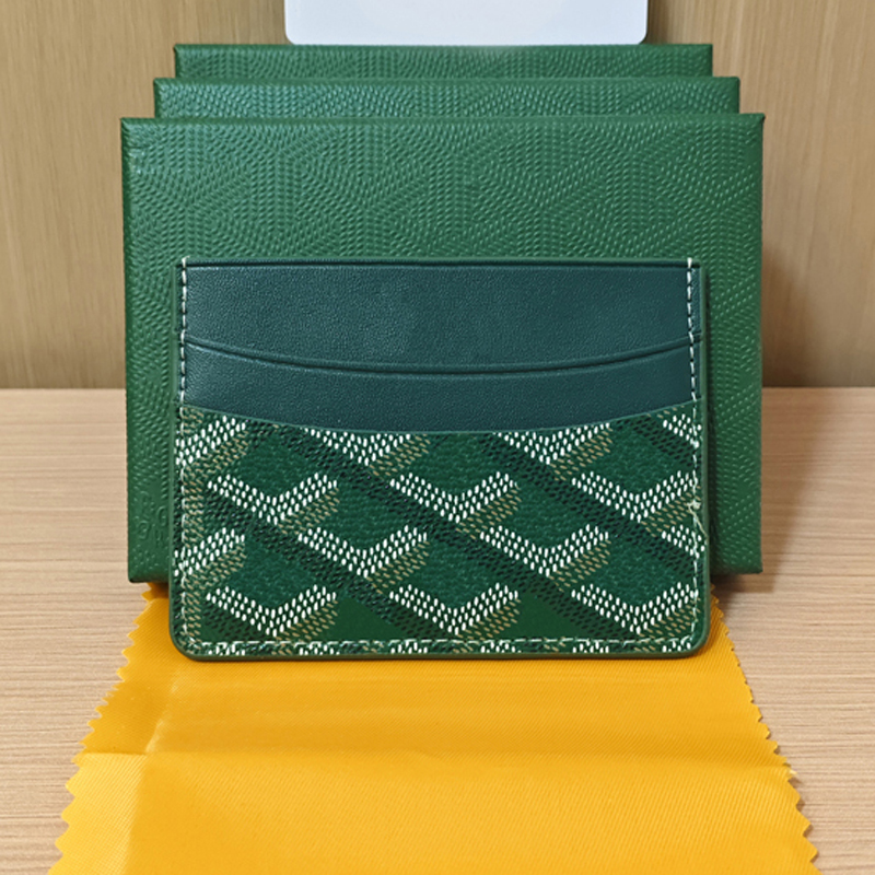 card holder designer wallet designer cardholder mens women cardholder pattern design wallet Green passport holder Green black 5-slot cardholders 020253