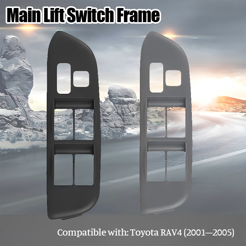 Power Window Master Switch Bezel for Toyota RAV4 (2001-2005), Black & Gray, Model: MB-FS136, MB-FS137 - view 6
