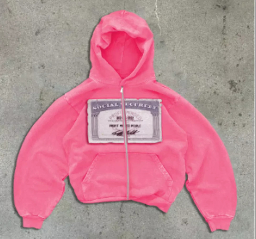 American sweatshirt jacket retro elements men and women same spring lazy trend long-sleeved zipper hoodie couple casual style 260625 - view 3