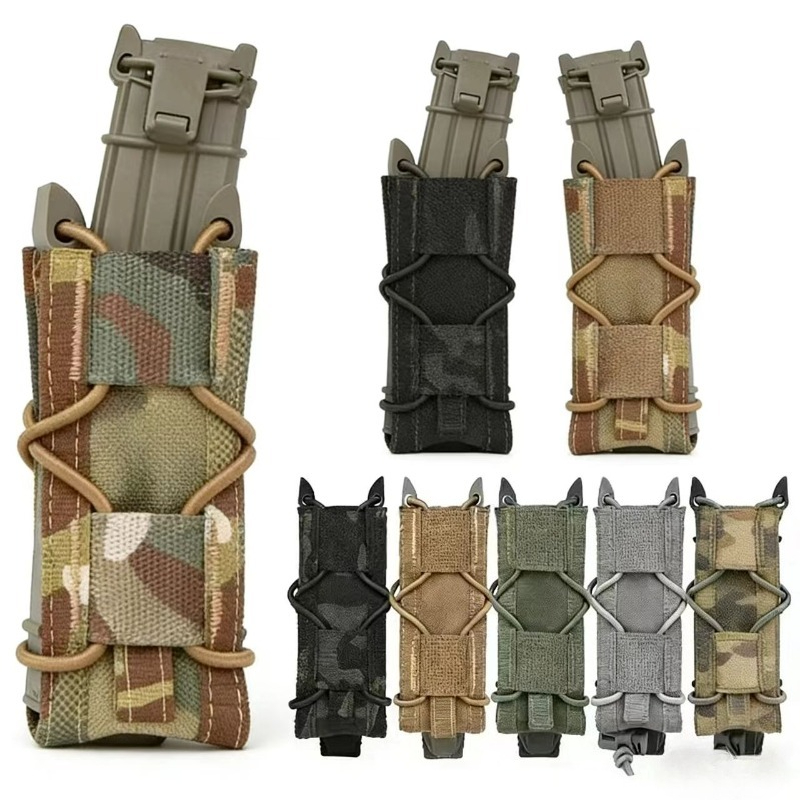 Tactical Magazine Pouch Nylon Molle Single Mag Holder for Airsoft Hunting Outdoor Multi-color 9mm Magazine Outdoor CS Wargame