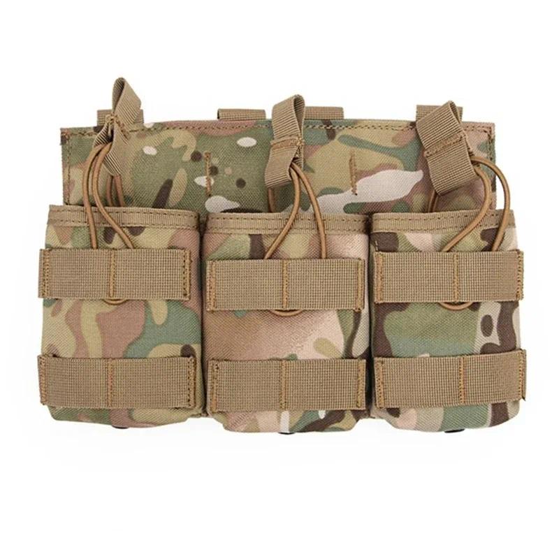 Tactical Pouches Triple Storage Bag 7.62 Pouches Molle CS Wargame System Paintball Accessories Outdoors Sports Hunting Portable