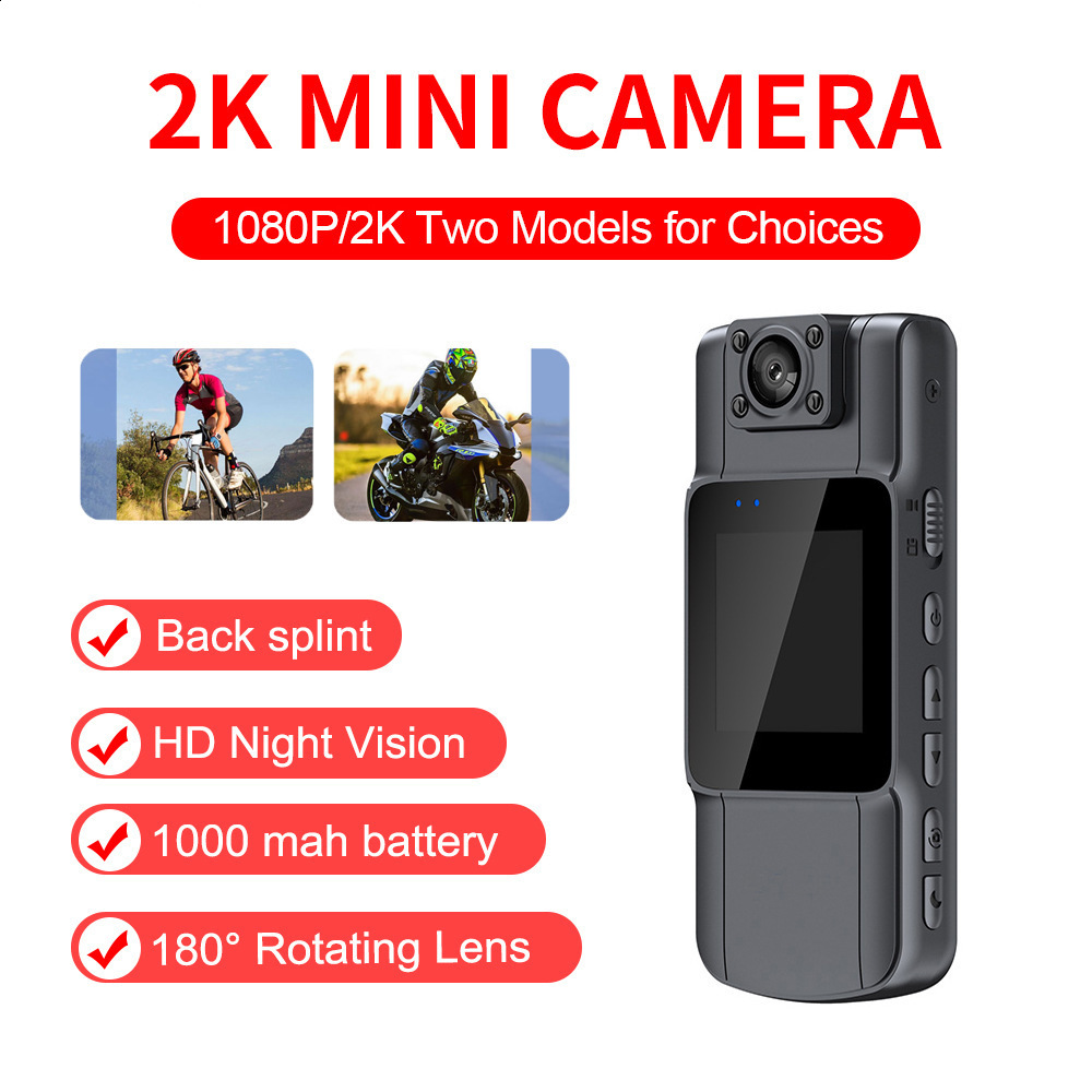 Smart camera 2K high-definition with screen conference scene recorder night vision chest-worn sports outdoor camera230830