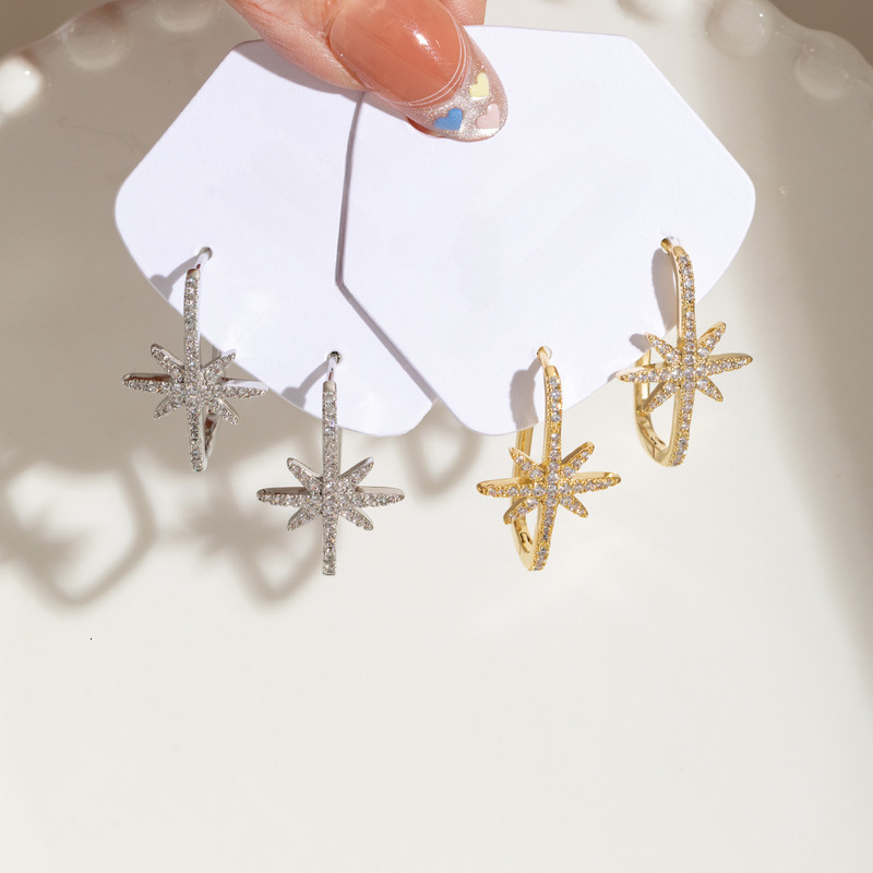 Earrings Luxurious And Exquisite Star Studded Earrings For Women With A Niche Design Versatile And Diamond Studded Earrings Fashionable And Elegant Ea - view 5