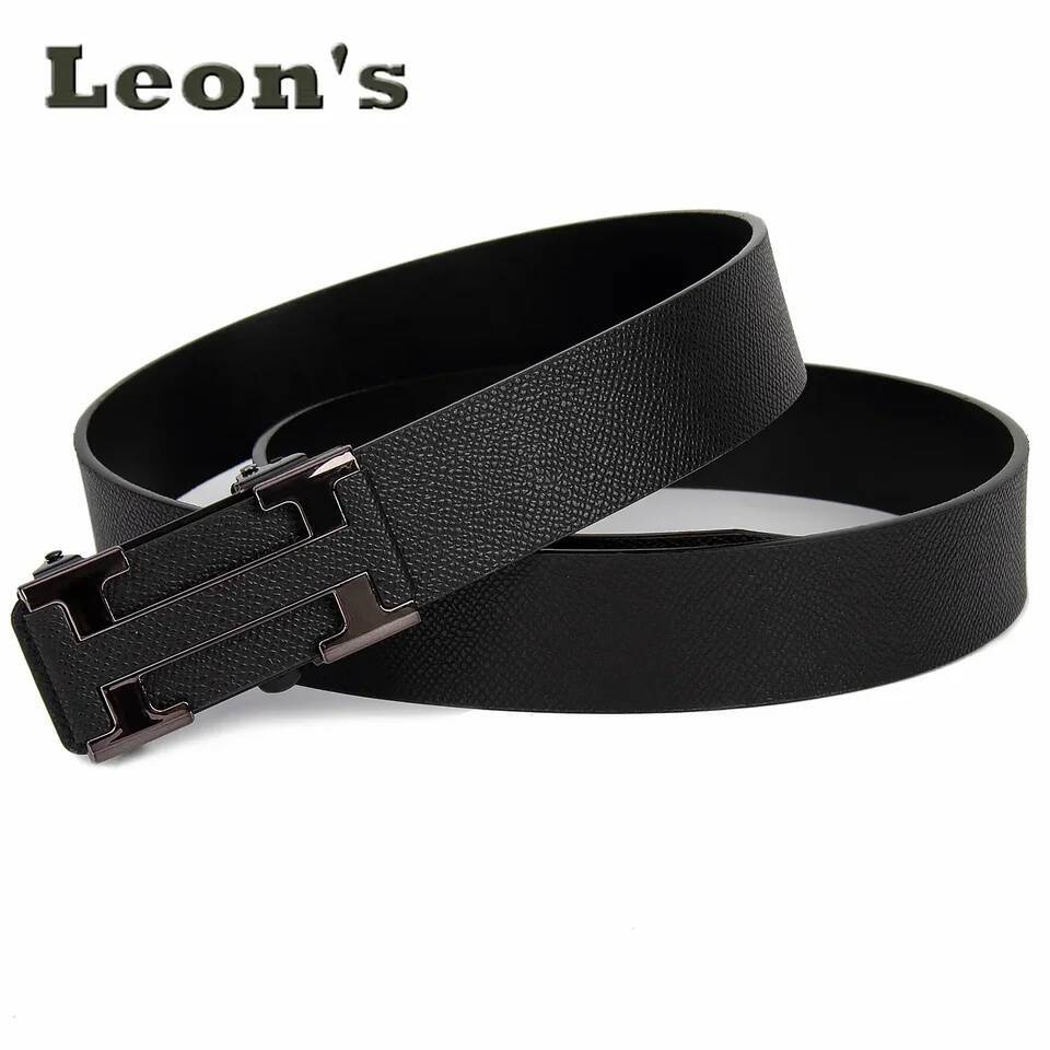 Men Business Belts Famous Brand Durable Leather Belt Dark Color Gift Light Luxury Style Fashion Accessory For Office Wear - view 6