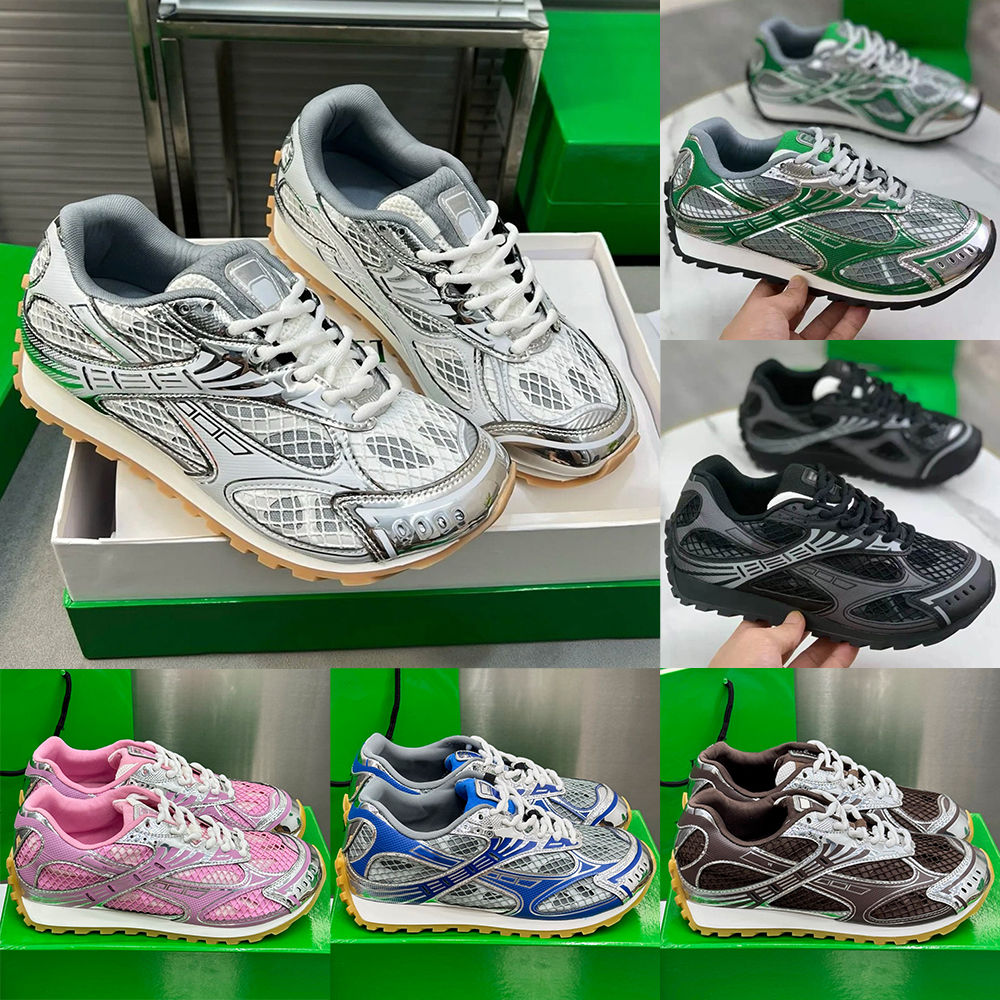 Designer Sport Shoes Men Women Multi Color Mesh Sneakers Blue Silver Pink Green Black Lightweight Breathable Retro Runners Style Luxury Shoes