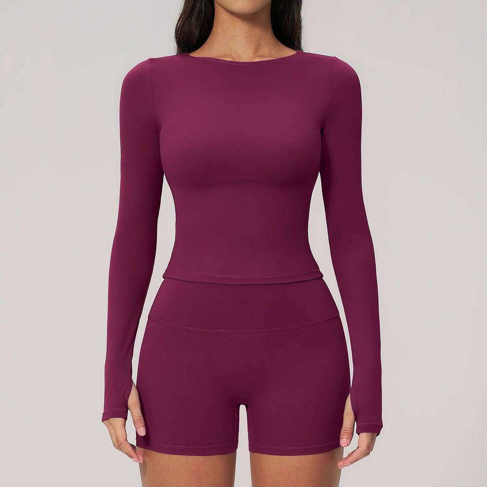 Yoga Set 2PCS Women Tracksuit Sportswear Workout Clothes Athletic Wear Gym Clothing Legging Fitness Top Long Sleeve Sports Suits 26Y0630 - view 7