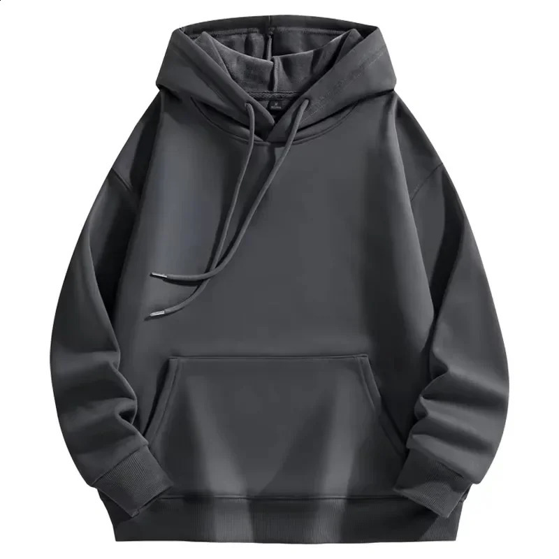 Soft and skin friendly hoodie mens solid color autumn and winter selling simple and comfortable sports shirt 260625 - view 3