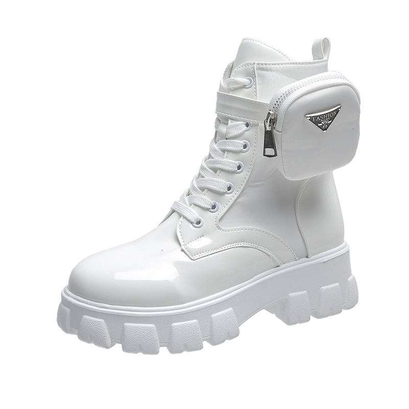 Designer shoe Foreign Trade Plus Size 2026 New Lace-Up Round Toe Thick-Soled Short British Style Fashion Boots for Women - view 6