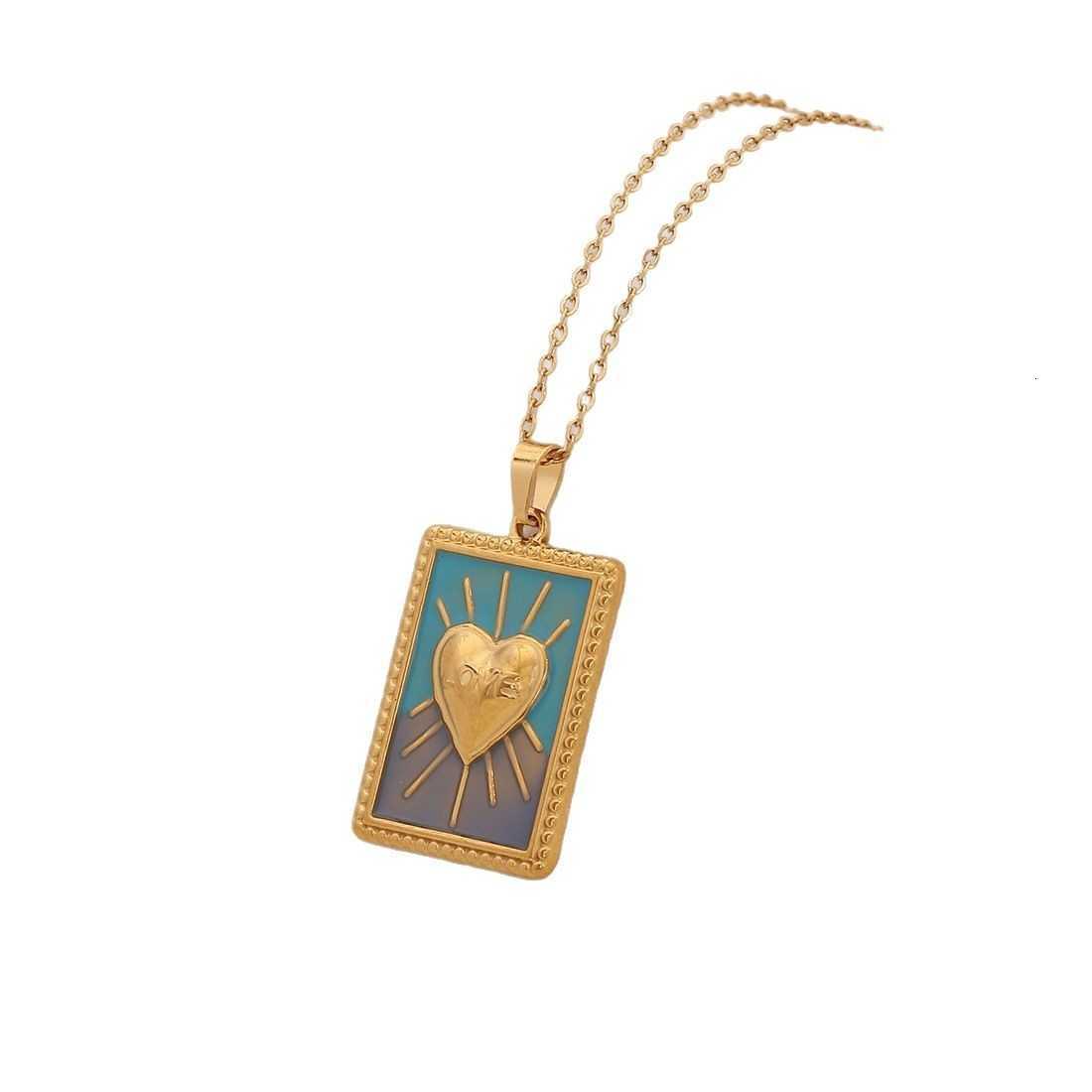 Retro Tarot Card Pendant Necklace - Heart-shaped Fish - Stainless Steel Earrings - European Jewelry X260630