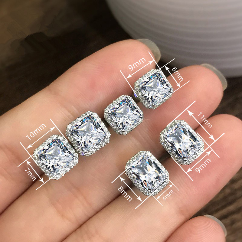 Earrings Vintage Exquisite Square Women's Earrings Fashionable With Green Zircon Earrings Wholesale Of Fashionable Accessories Jewlery Designer F - view 5