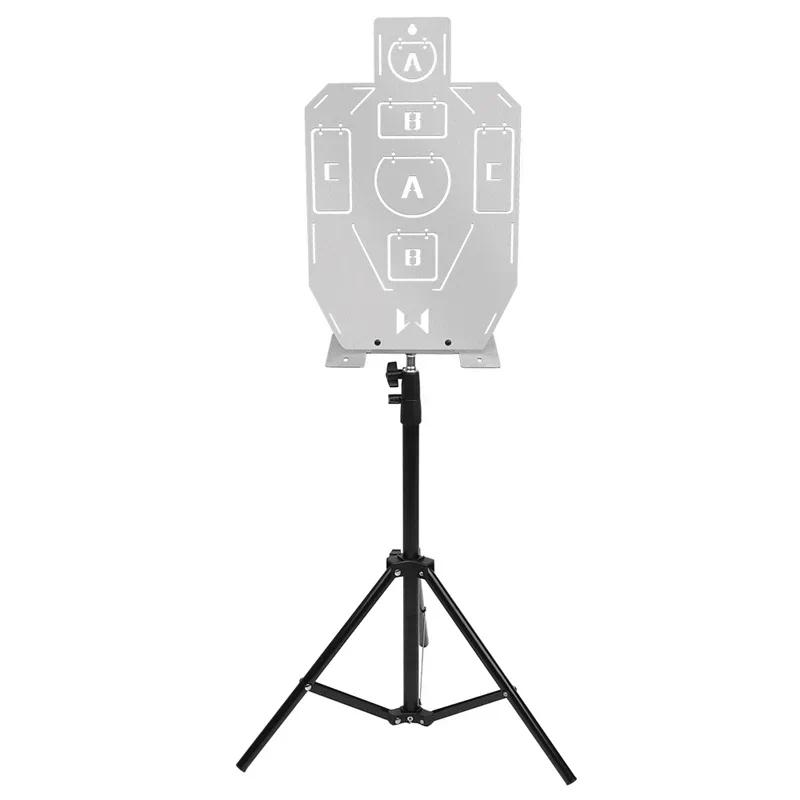 Tactical Steel Shooting Target with Tripod Stand Adjustable Height Heavy-Duty Metal Target for Outdoor Range Shooting Practice