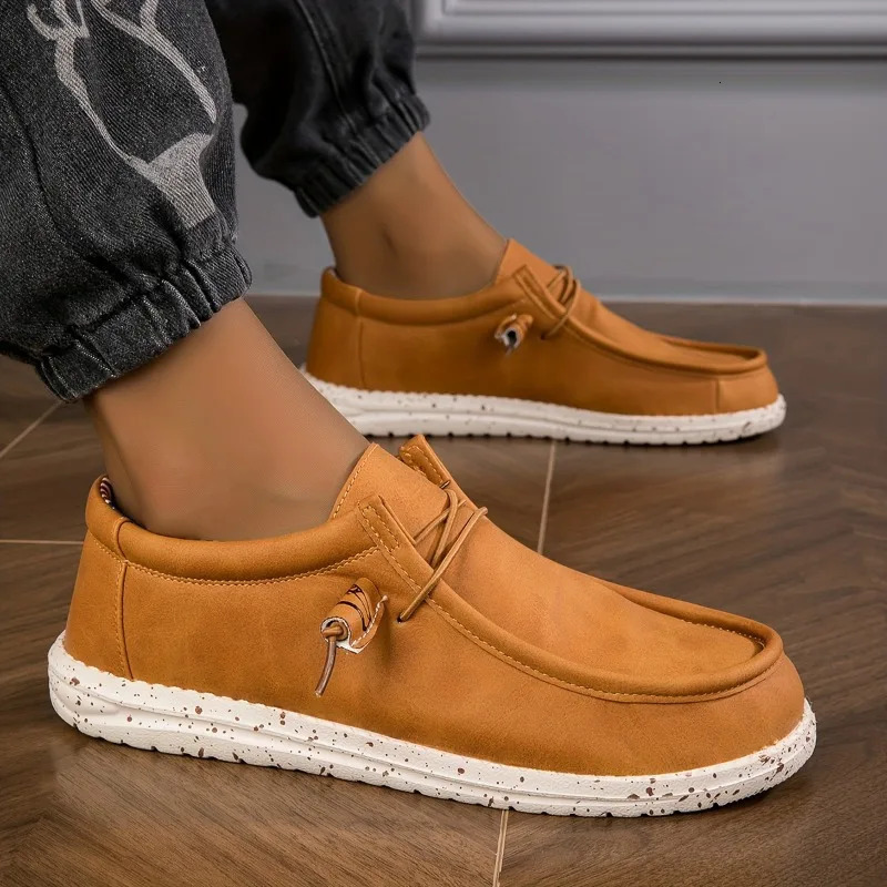 Mens Shoes Loafers Soft Comfortable s Flats Shoes Men Walking Shoes Slip on Casual Loafers Mens Boat Shoes 260630 - view 3