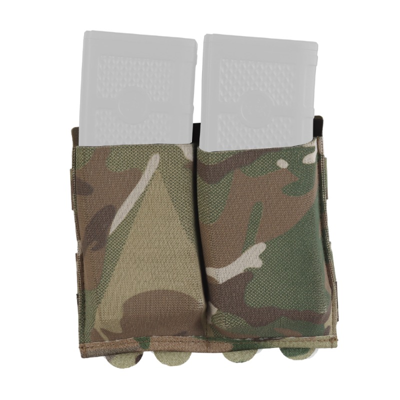 Tactical Double Magazine Pouch MOLLE Lightweight Nylon Mag Holder for 9mm/Rifle Magazines for Airsoft Hunting Tactical Training