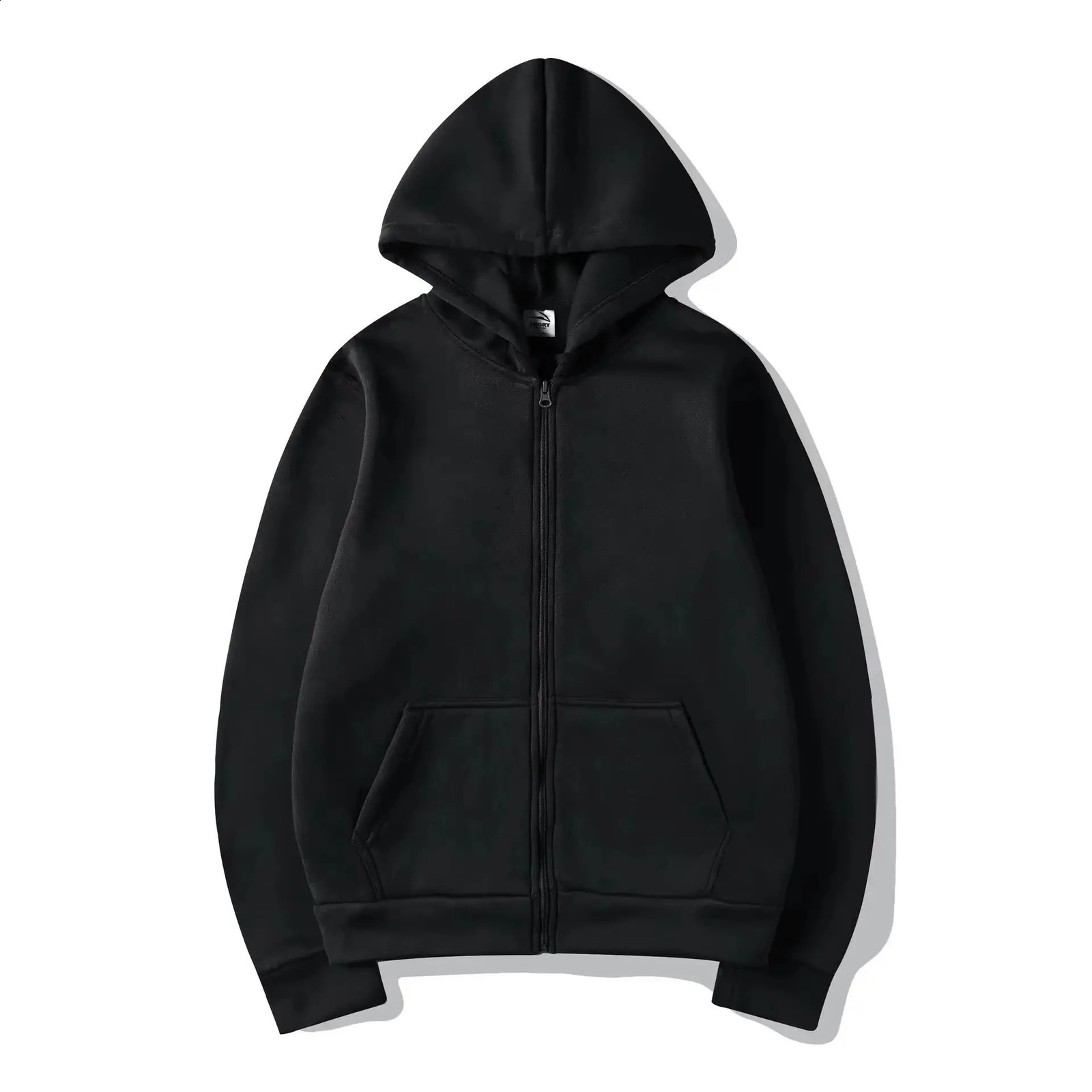 High Street Hoodie Men Solid Color Zip Up Long Sleeve Loose Jacket Coats Casual Hooded Sweatshirt Y2K Fashion Outdoor Clothes 260625 - view 4