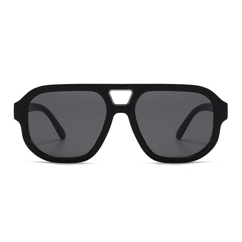 New Square-Frame Sunglasses With A High-End Feel, Trendy Double-Beam Sun Retro Driving Essentials, UV Protection Glasses, - view 6