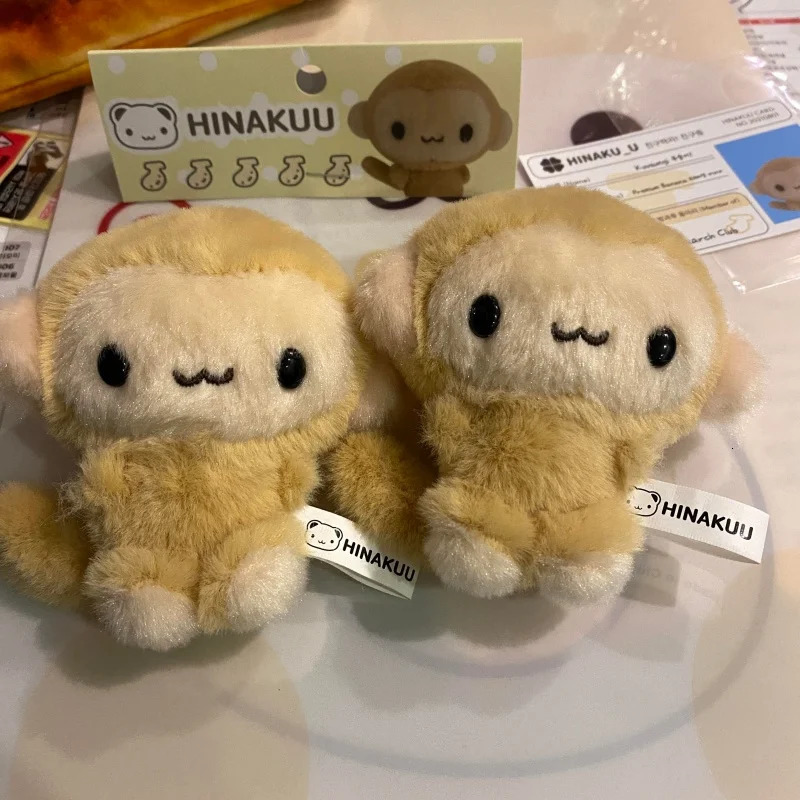 Kawaii Hinakuu Monkey Plush Keychain Stuffed Animals Banana Bag Charm Korean idol Style doll Plushie Pendant 260627 - view 4