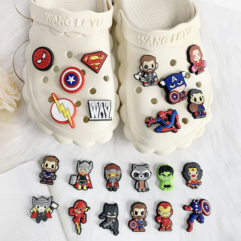 Random 10/20/30Pcs Toys Marvel Spider-Man Series Shoe Charms For ClogsPVC Shoe DIY Decorations Premium Quality Accessories 260630 - view 5