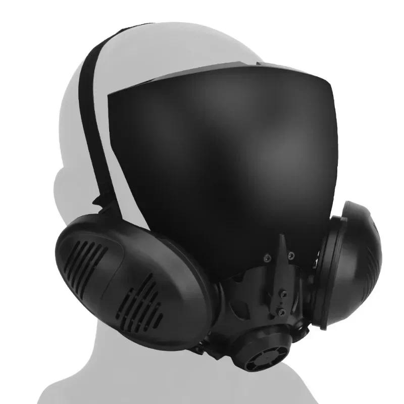 Tactical Full Face Respirator Mask Protection Anti-Fog Impact Resistant for Airsoft Paintball Outdoor Survival Detachable Lenses