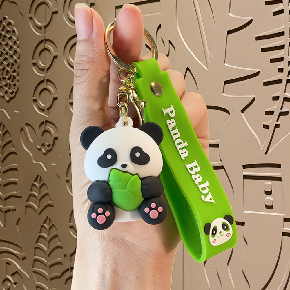 Y2K Cute Little Panda Cultural And Creative Keychain, Panda Souvenir, Cartoon Doll, Bag Pendant, High Street Elite Sports Bag Charm Key Chain World Cu