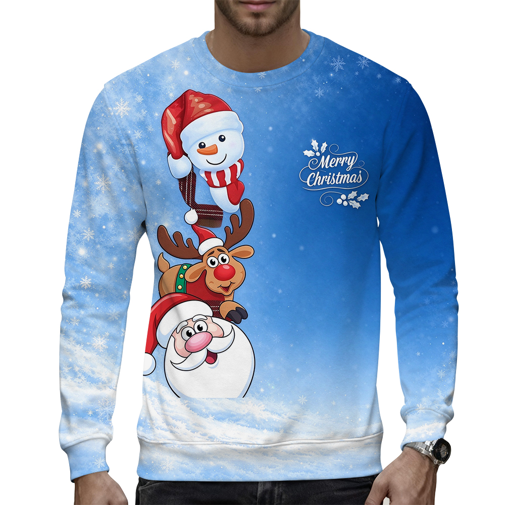 Chic Casual Fit Cotton Blend Sweater for Him with Classic Ribbed Sleeves and Hemline - view 7