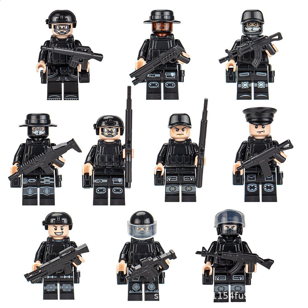 Soldier WW2 24pcs Military Army Soldier Soviet US UK German France Building Blocks Set Model Bricks Action Figures Weapon Toys Kids Gift 231202 - view 4