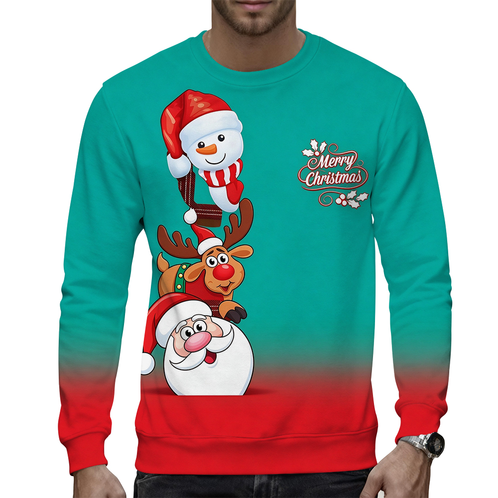 Chic Casual Fit Cotton Blend Sweater for Him with Classic Ribbed Sleeves and Hemline - view 3