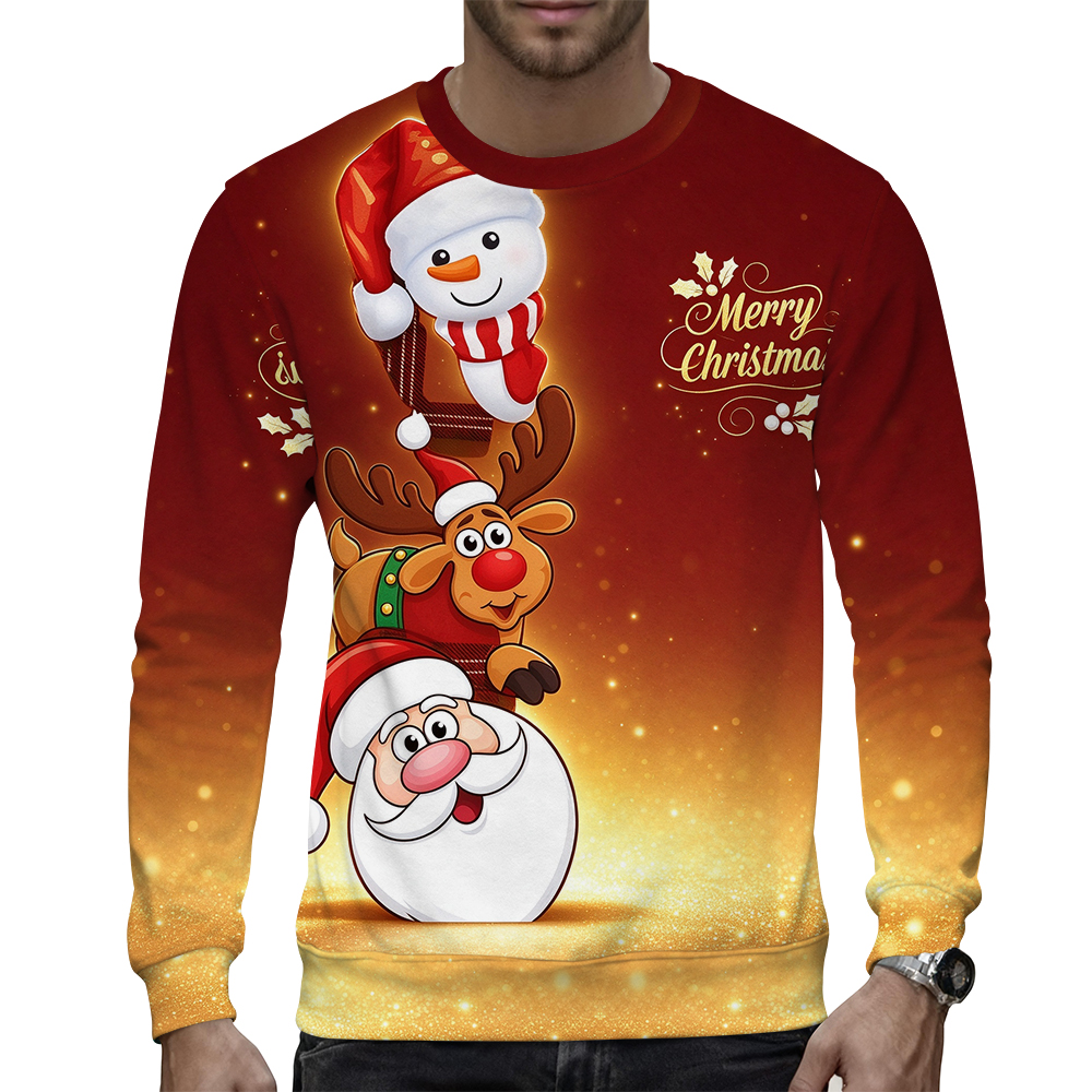 Chic Casual Fit Cotton Blend Sweater for Him with Classic Ribbed Sleeves and Hemline - view 6