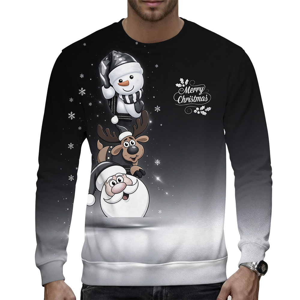 Chic Casual Fit Cotton Blend Sweater for Him with Classic Ribbed Sleeves and Hemline - view 5