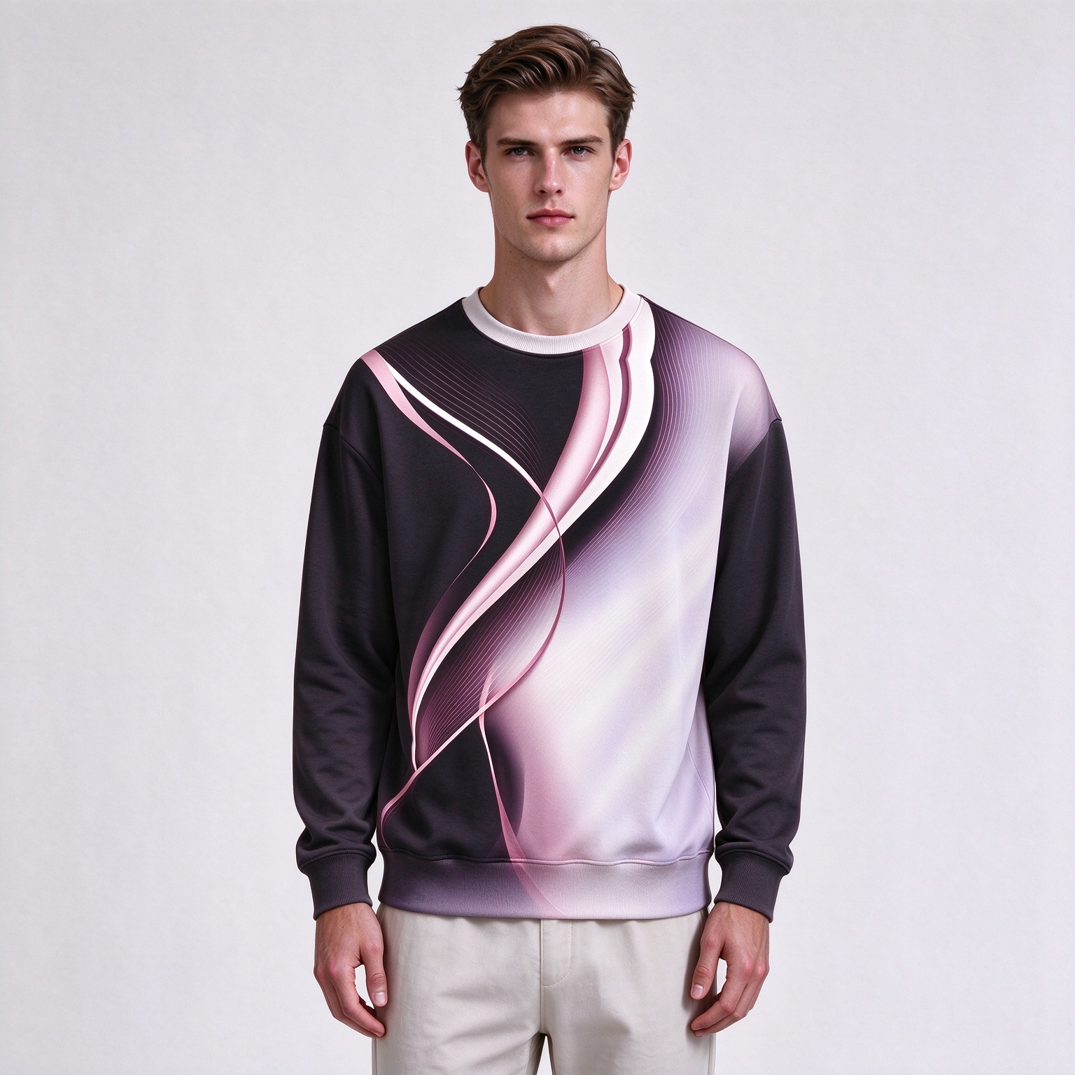 Mens Spring Fall Casual Round Neck Sweater - Comfortable Knitwear for All Seasons - view 6