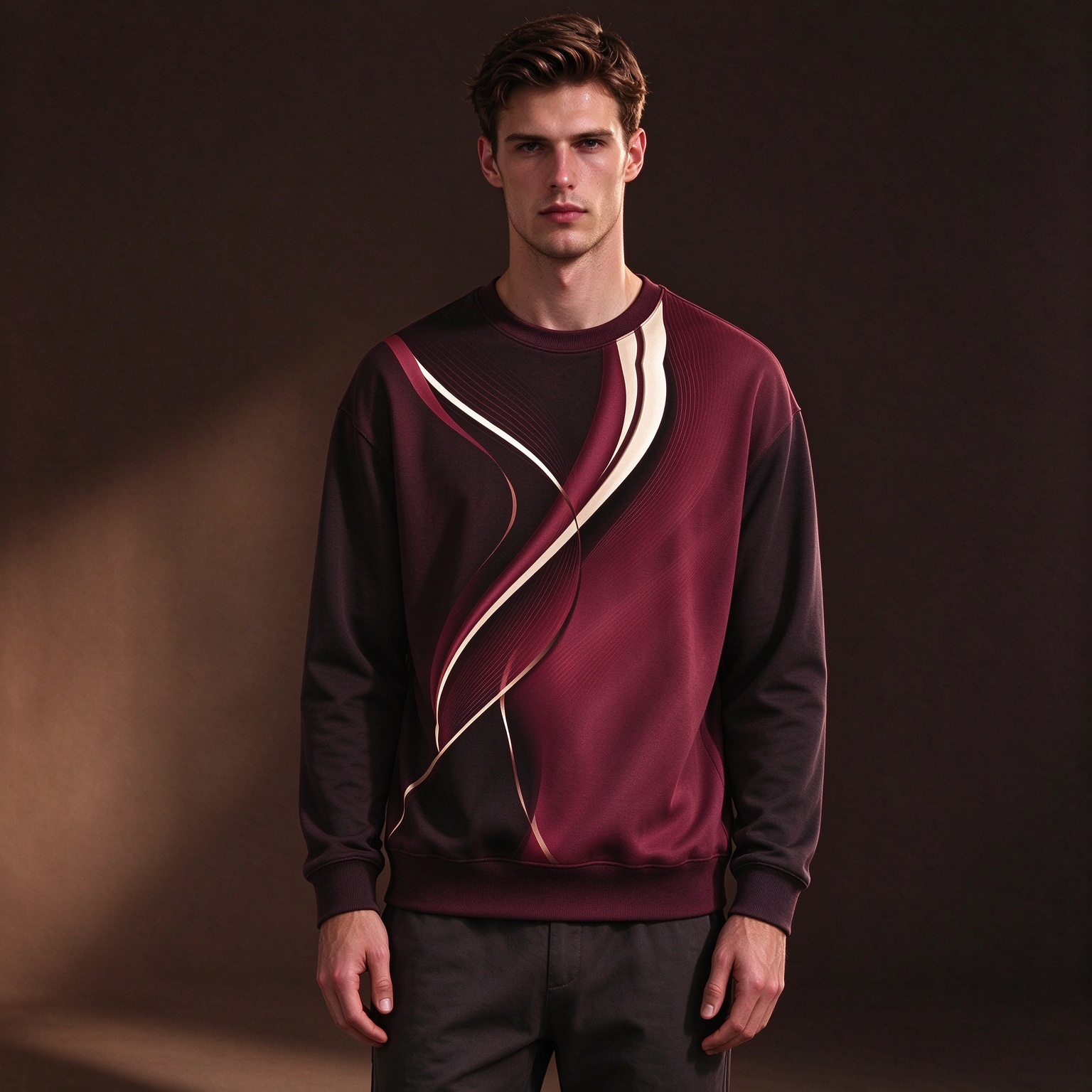 Mens Spring Fall Casual Round Neck Sweater - Comfortable Knitwear for All Seasons - view 8