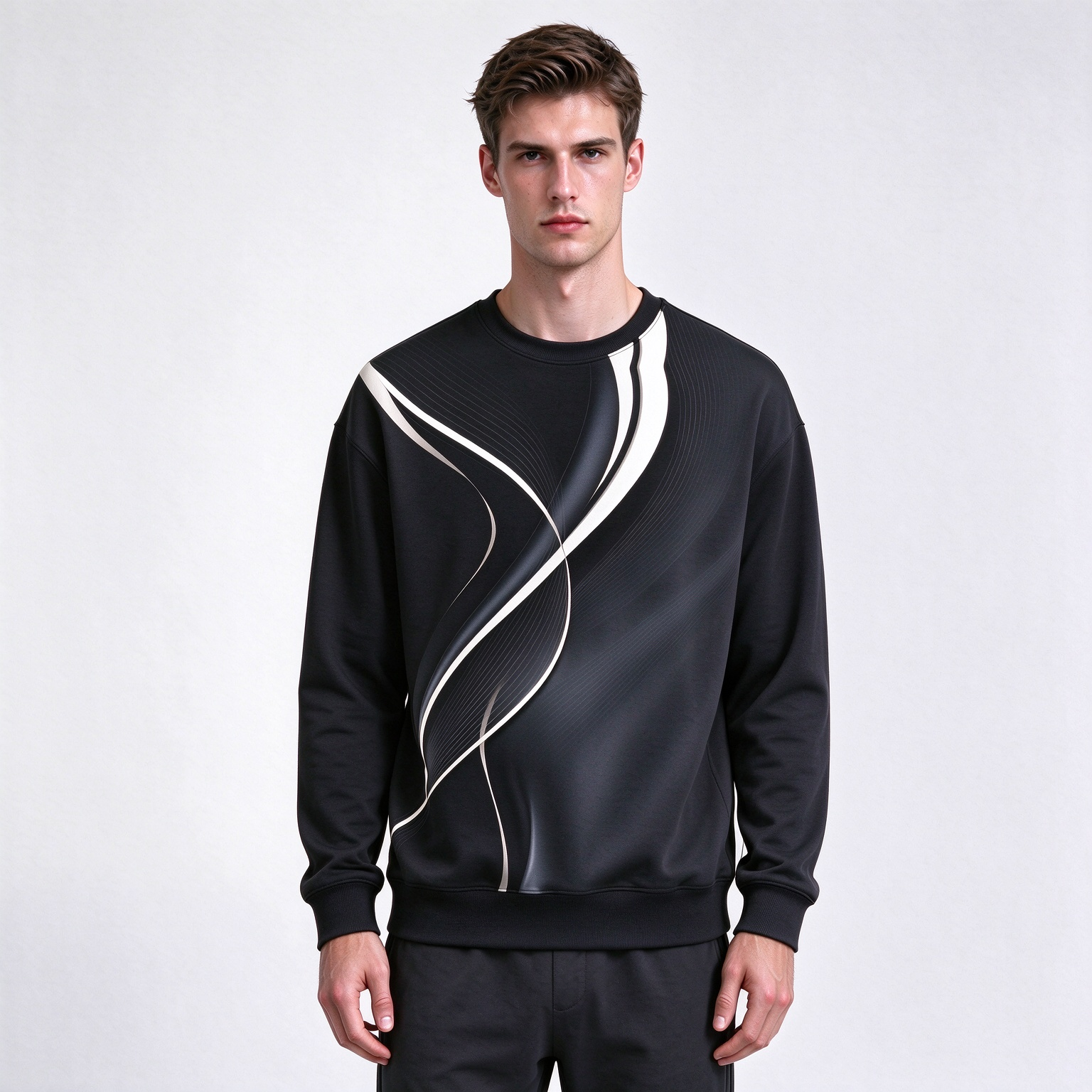 Mens Spring Fall Casual Round Neck Sweater - Comfortable Knitwear for All Seasons - view 4