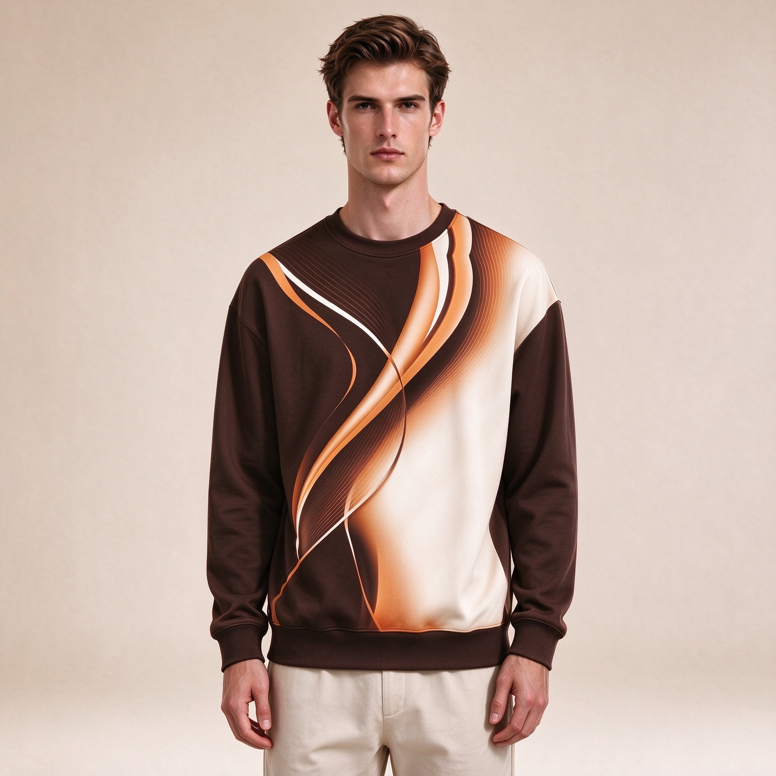 Mens Spring Fall Casual Round Neck Sweater - Comfortable Knitwear for All Seasons - view 7