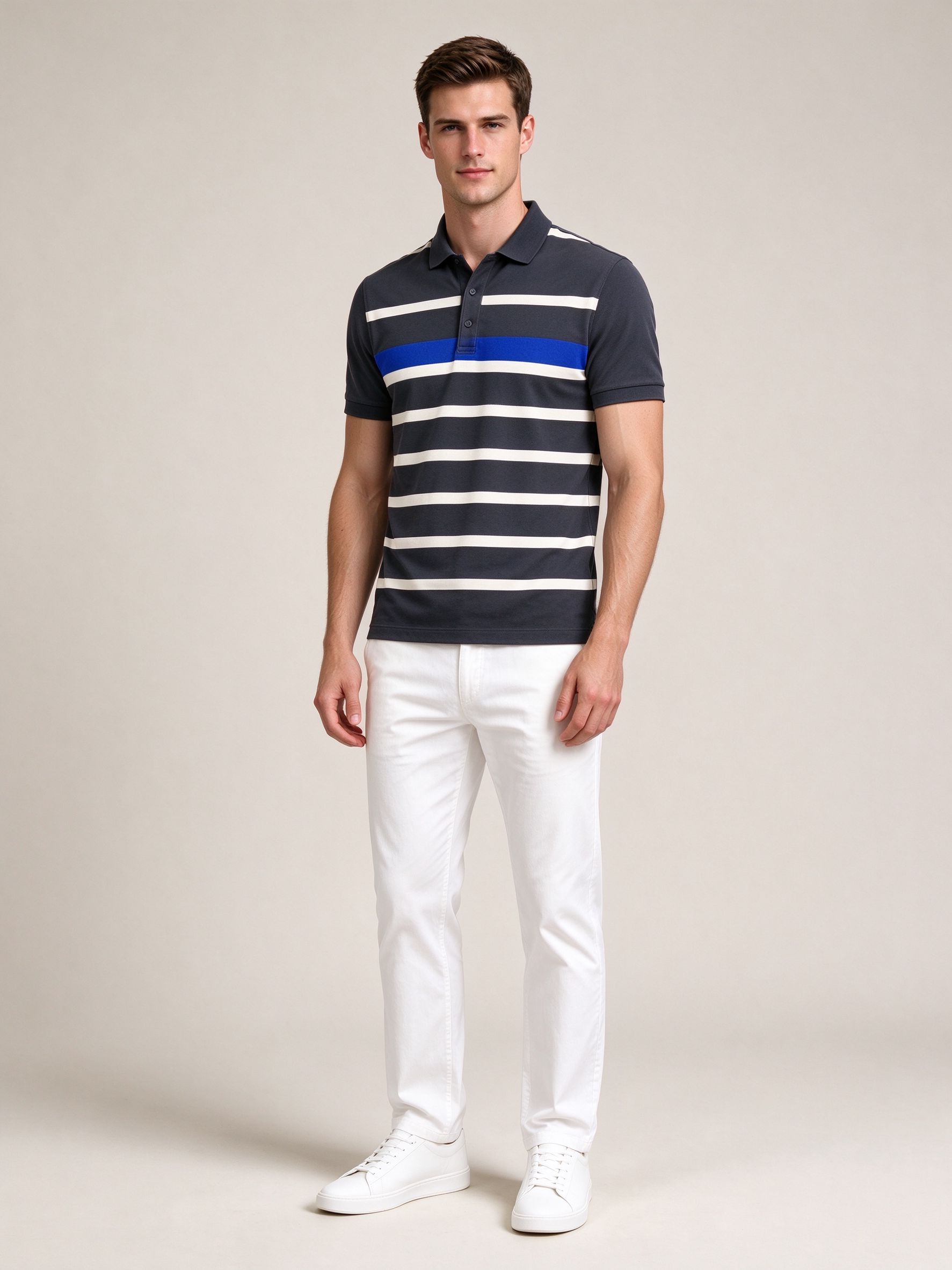 Men's Short Sleeve Polo Shirt - Casual Sportswear for Summer - view 3