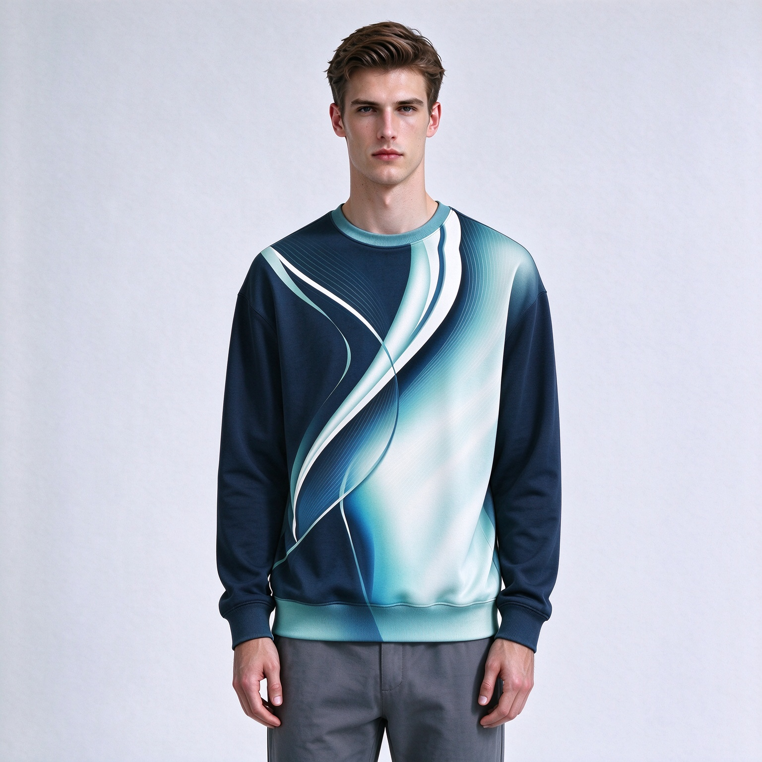 Mens Spring Fall Casual Round Neck Sweater - Comfortable Knitwear for All Seasons - view 5