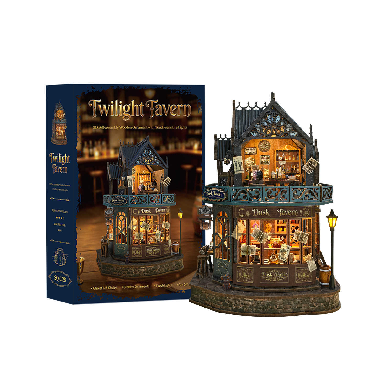 Twilight Tavern DIY miniature house creative decorative piece handmade gift miniature building block model toy stress-relieving and therapeutic L26100 - view 6
