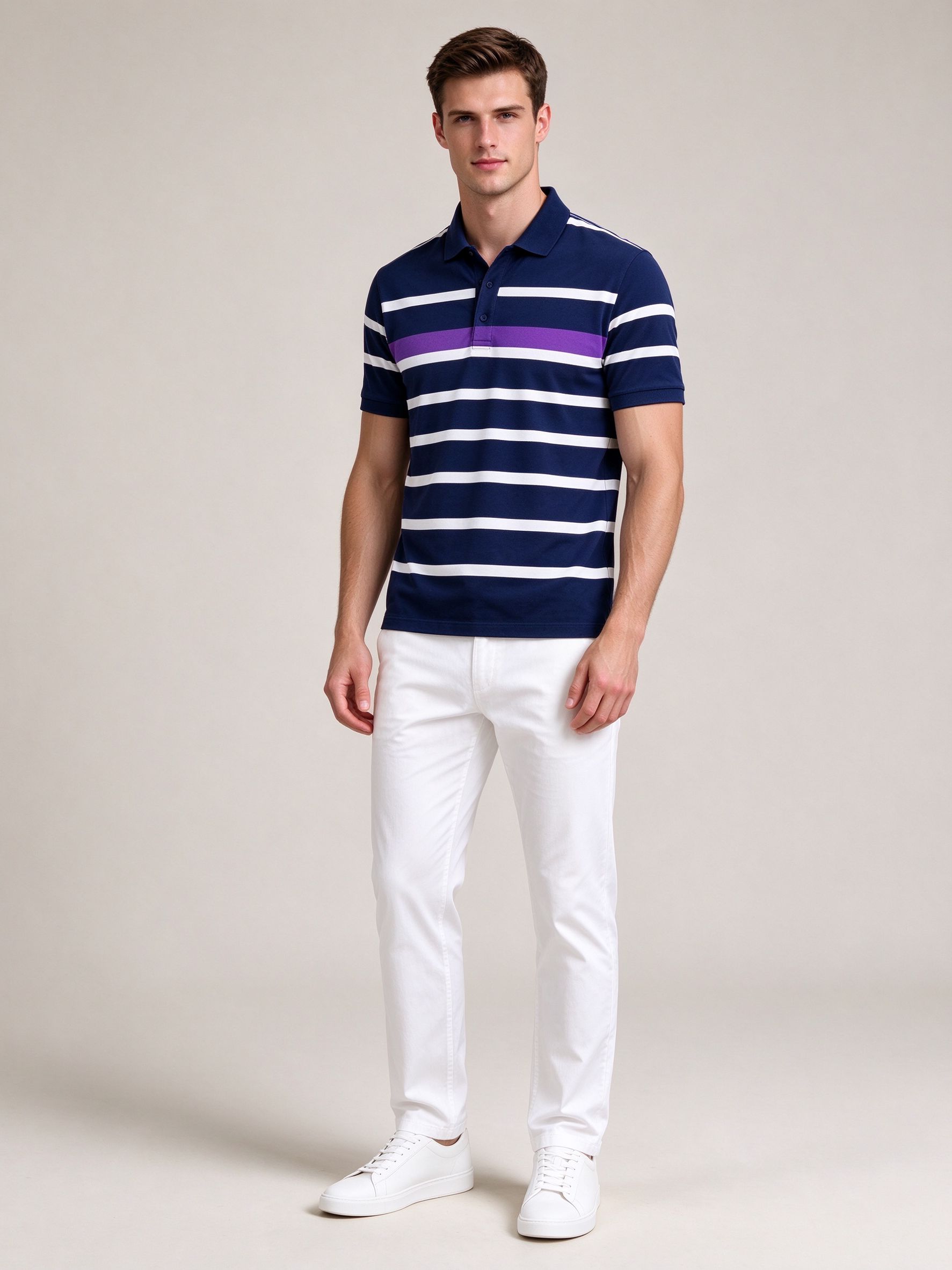 Men's Short Sleeve Polo Shirt - Casual Sportswear for Summer - view 5