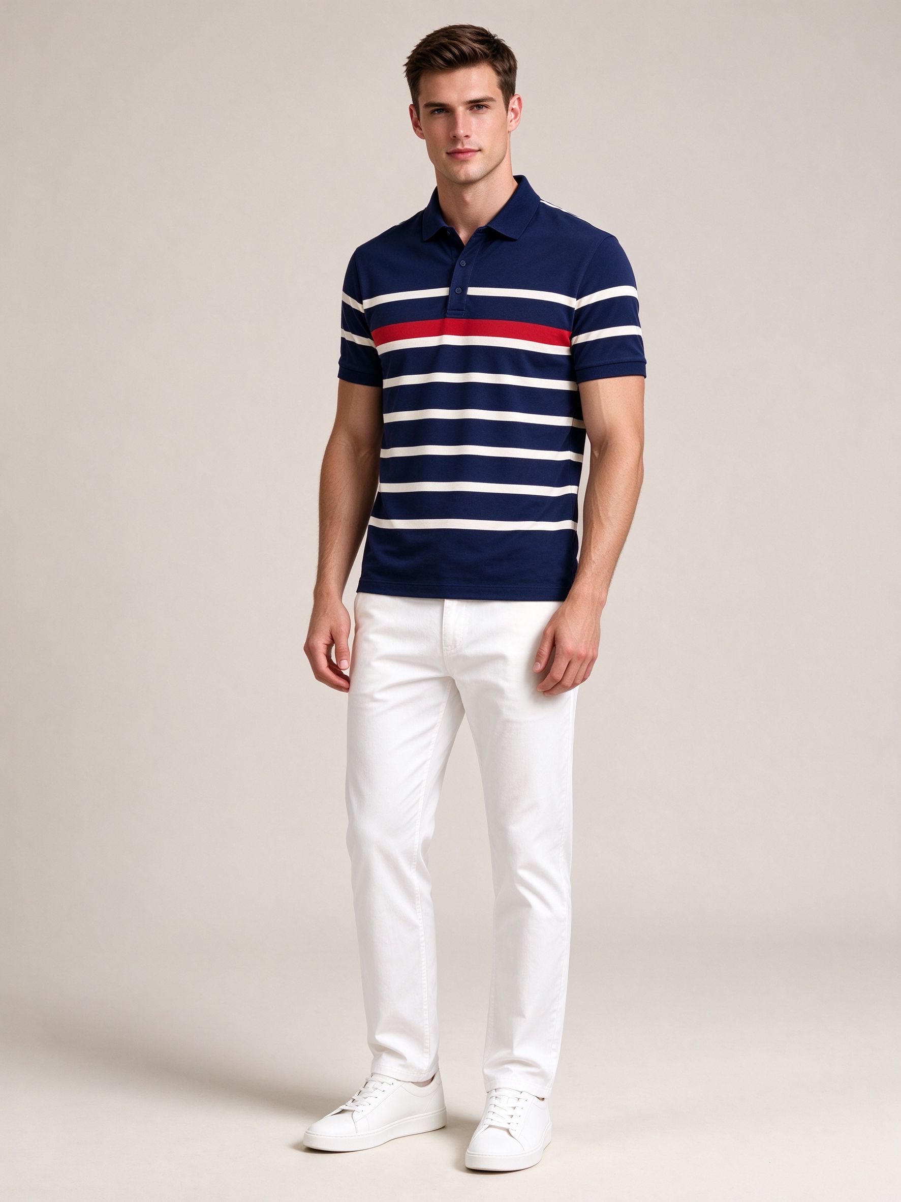 Men's Short Sleeve Polo Shirt - Casual Sportswear for Summer - view 7