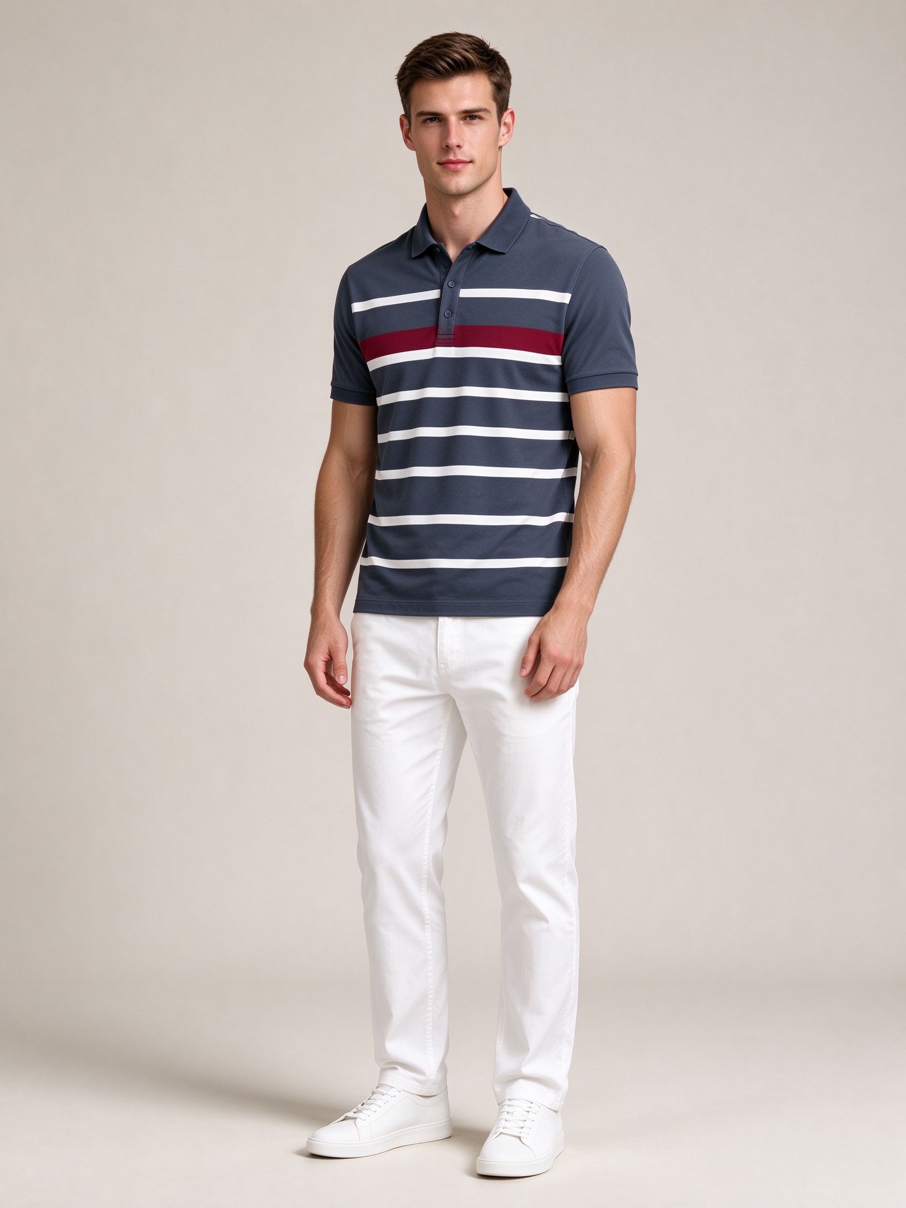 Men's Short Sleeve Polo Shirt - Casual Sportswear for Summer - view 9